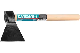 Кованый топор с округлым лезвием СИБИН Турист, 600/800 г, 390 мм